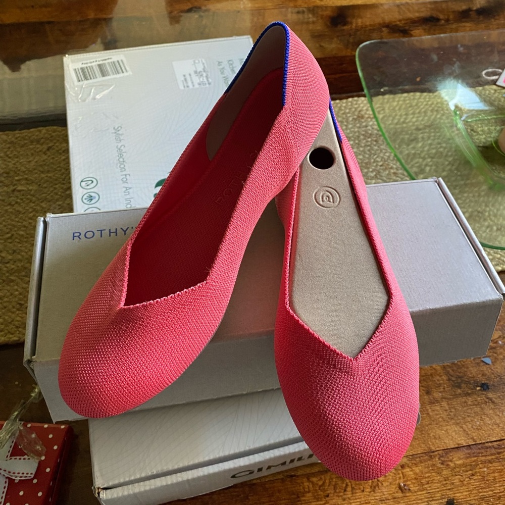 Rothy The Flat shoe.  Brand new. Woman’s size 10.5, grapefruit color.